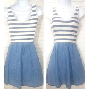 H&M Divided Striped Jeans Dress